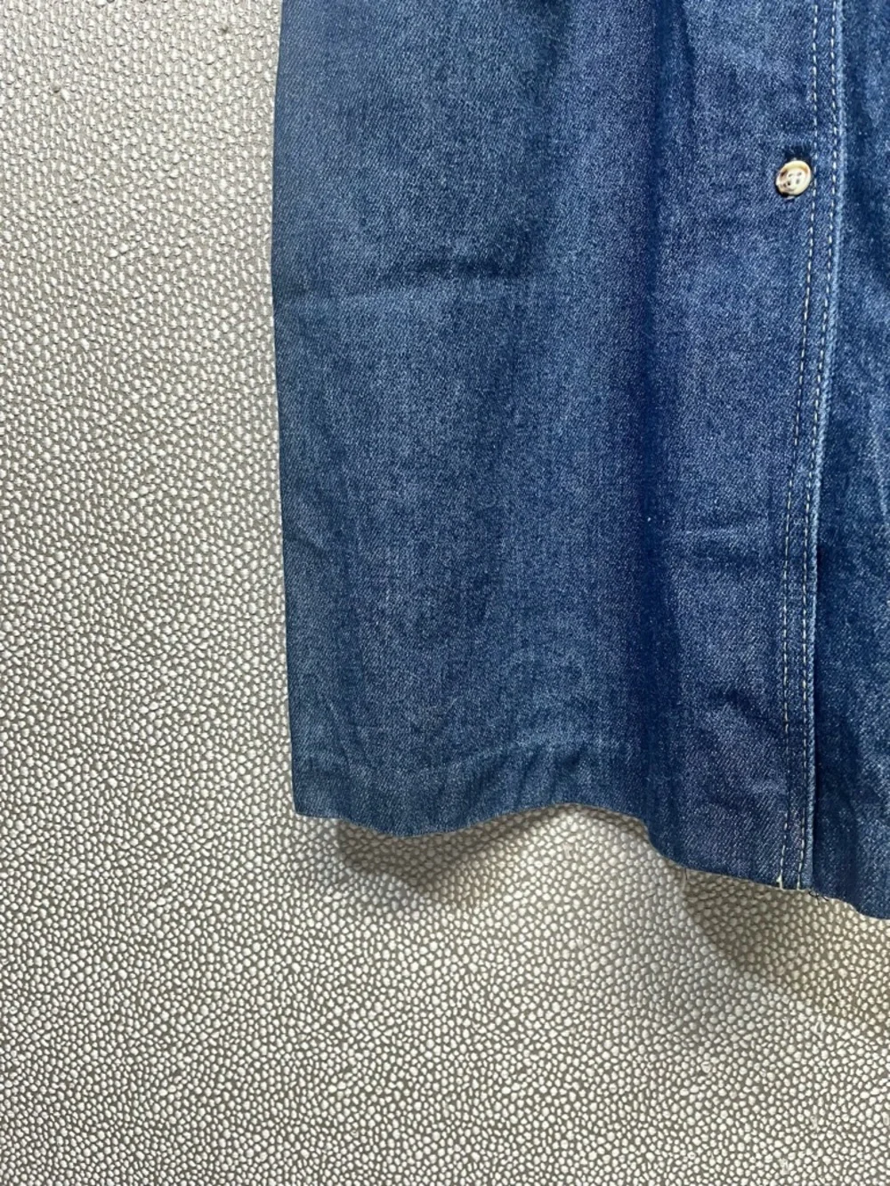 11/12 Vintage Castle Square Denim Jumper Dress - Picture 3 of 8